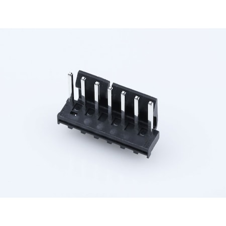 Molex Board Connector, 7 Contact(S), 1 Row(S), Male, Straight, 0.156 Inch Pitch, Solder Terminal, Black 1718130007